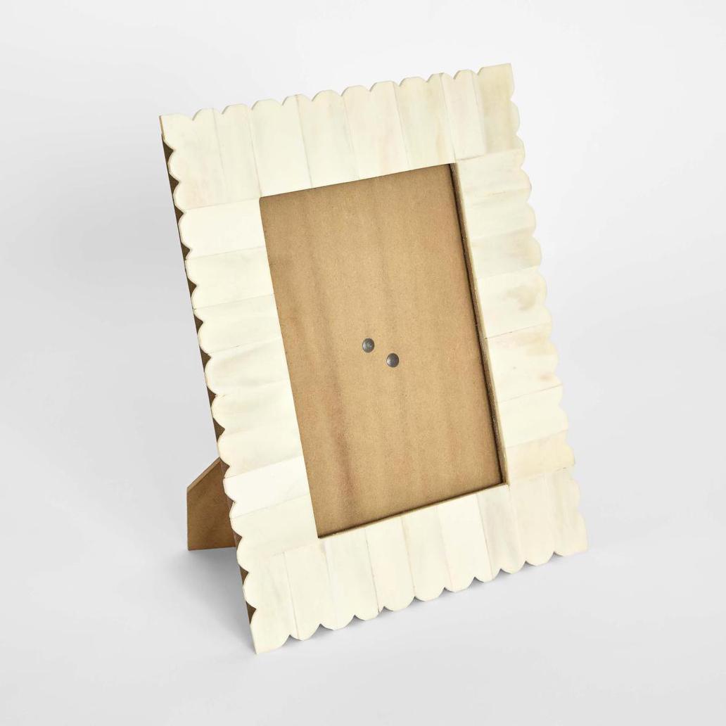 Rhea Bone Inlay 5 x 7  Photo Frame White