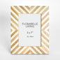 Tova Bone Inlay 5 x 7  Photo Frame Natural & White