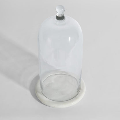 Franche Candle Cloche Marble White