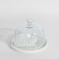 Franche Wide Cloche Marble White