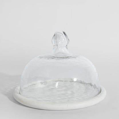 Franche Small Cloche Marble White