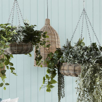 Elda Rattan Hanging Basket Small Natural