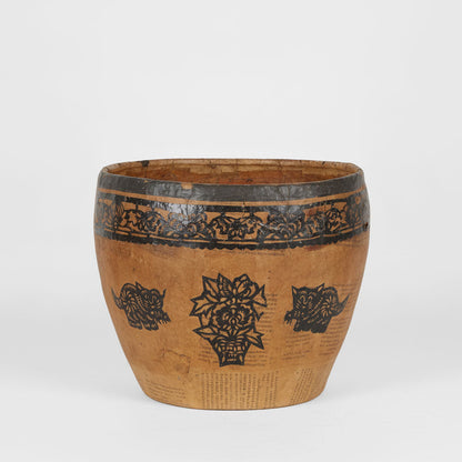 Salek Vintage Papier Mache Bucket