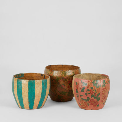 Nolan Vintage Papier Mache Bucket