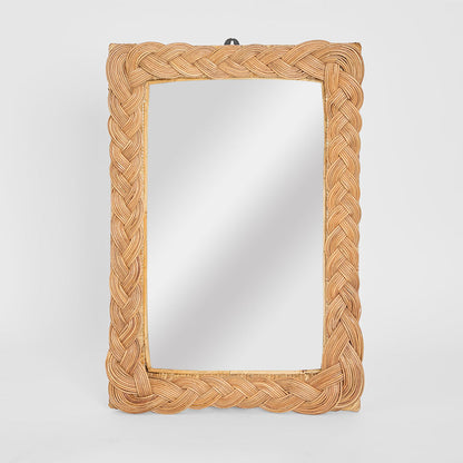 Twill Rattan Mirror Natural