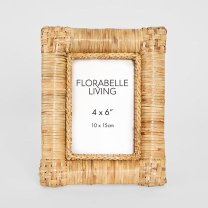 Wisp 4 x 6 Rattan Photo Frame Natural