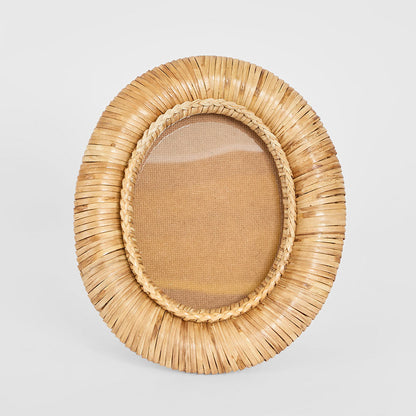 Casa 4 x 6 Rattan Oval Photo Frame Natural