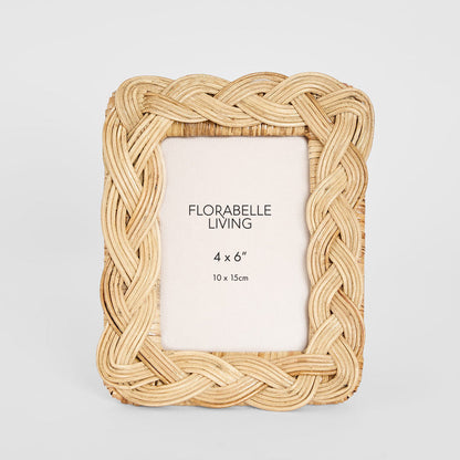 Twill 4 x 6 Rattan Photo Frame Natural