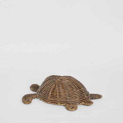 Ollie The 4 x 6 Rattan Turtle Brown
