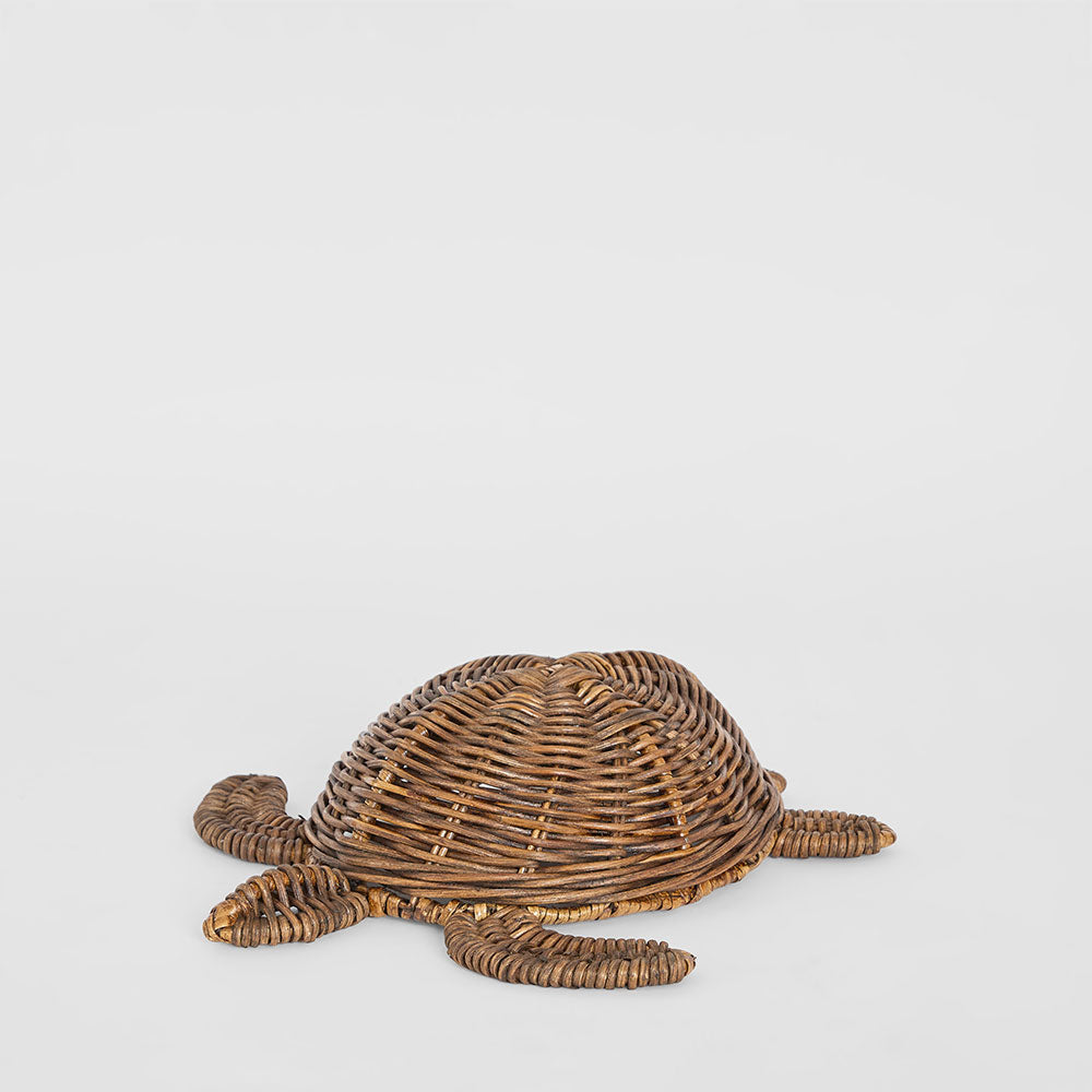 Ollie The 4 x 6 Rattan Turtle Brown
