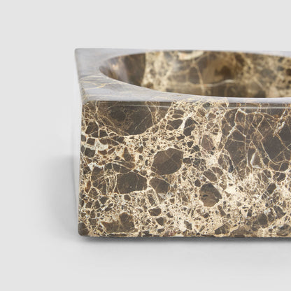 Oro Concave Bowl Dark Emperador Marble