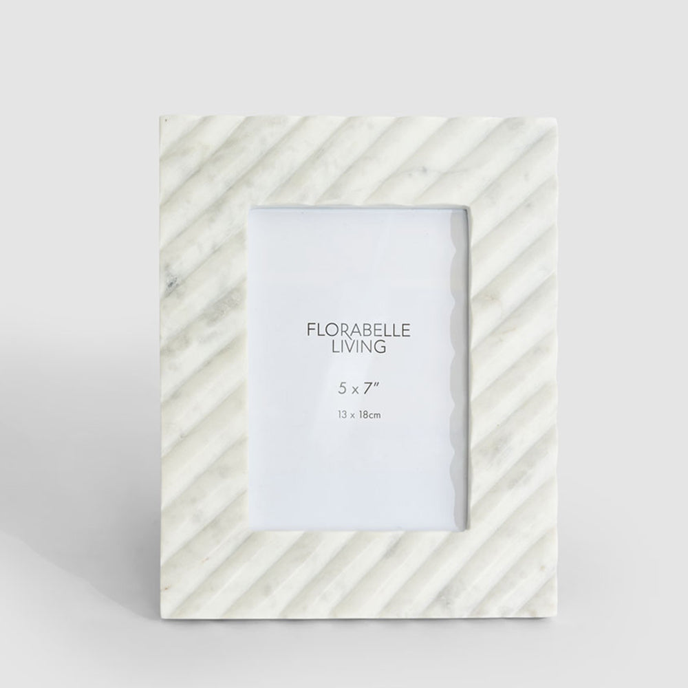 Cici Linea 5 x 7 Photo Frame Opal White Marble