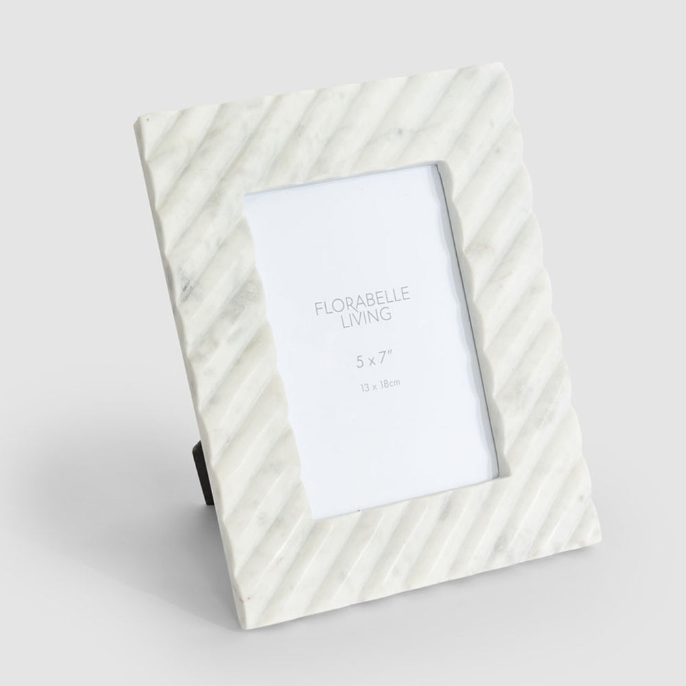 Cici Linea 5 x 7 Photo Frame Opal White Marble
