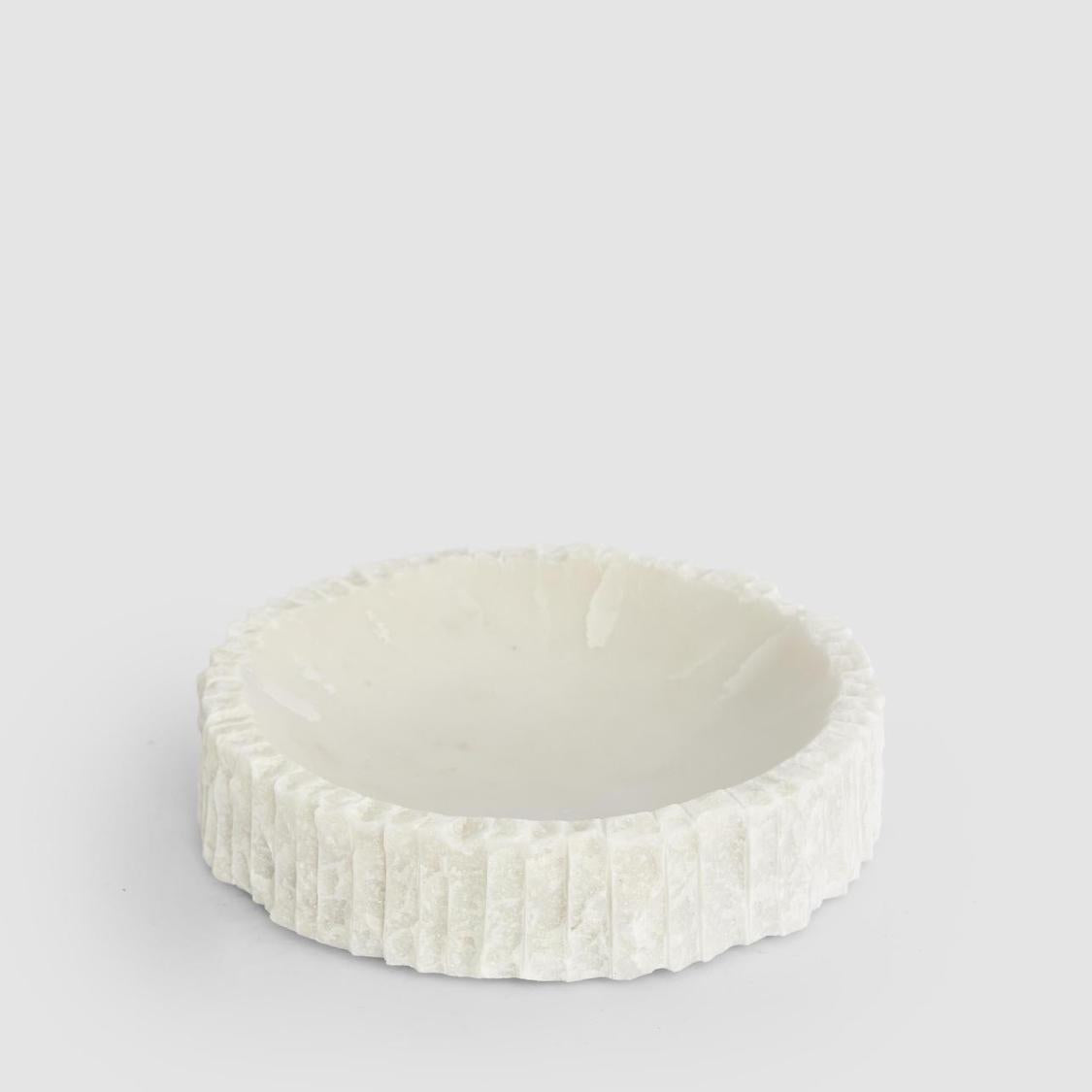 Cici Ribbed Marble Bowl Small