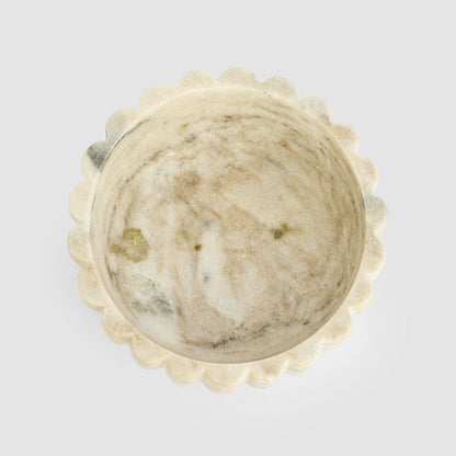 Arco Scalloped Bowl Small Brown Marble