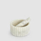 Roma Ribbed Mortar & Pestle Marble