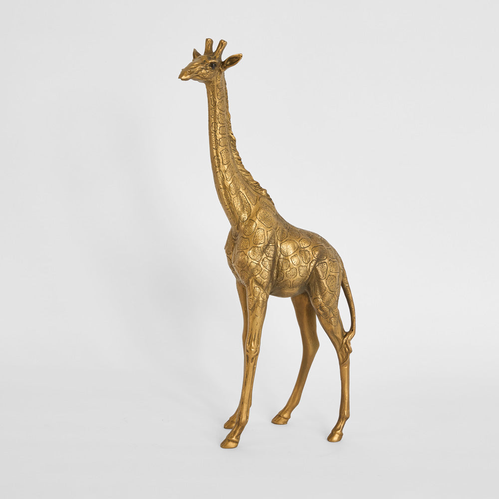 Nubian Giraffe Sculpture Large Gold