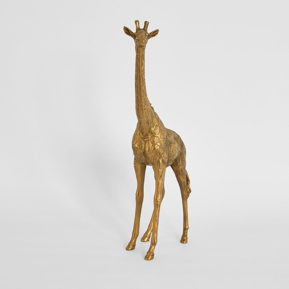Nubian Giraffe Sculpture Large Gold