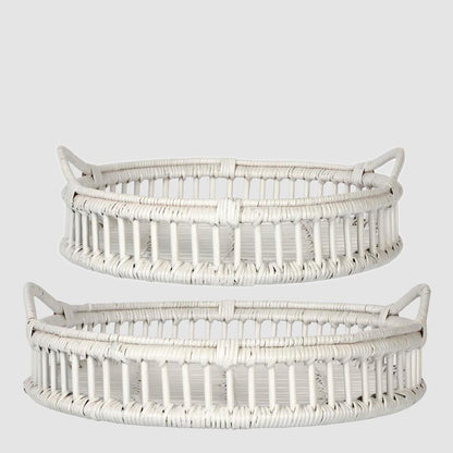 Trays Rattan Bahama White