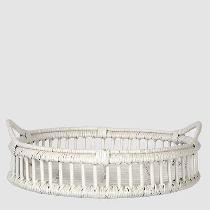 Trays Rattan Bahama White