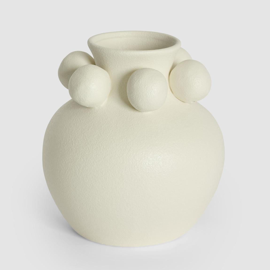 Tiki Round Vase Small White 20cm