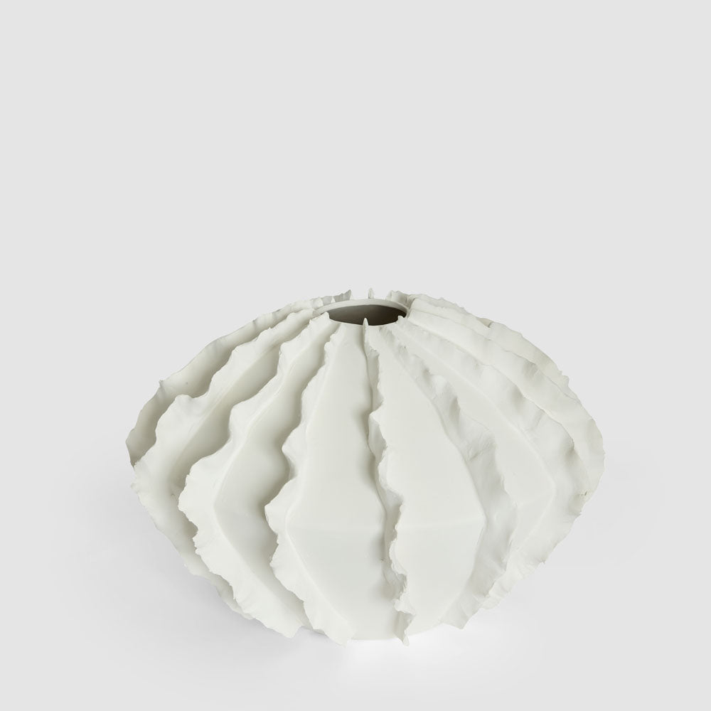 Kelp Wide Vase White
