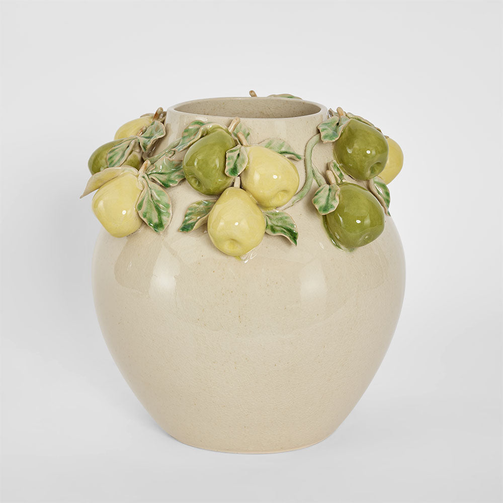 Pear Vase Cream & Yellow