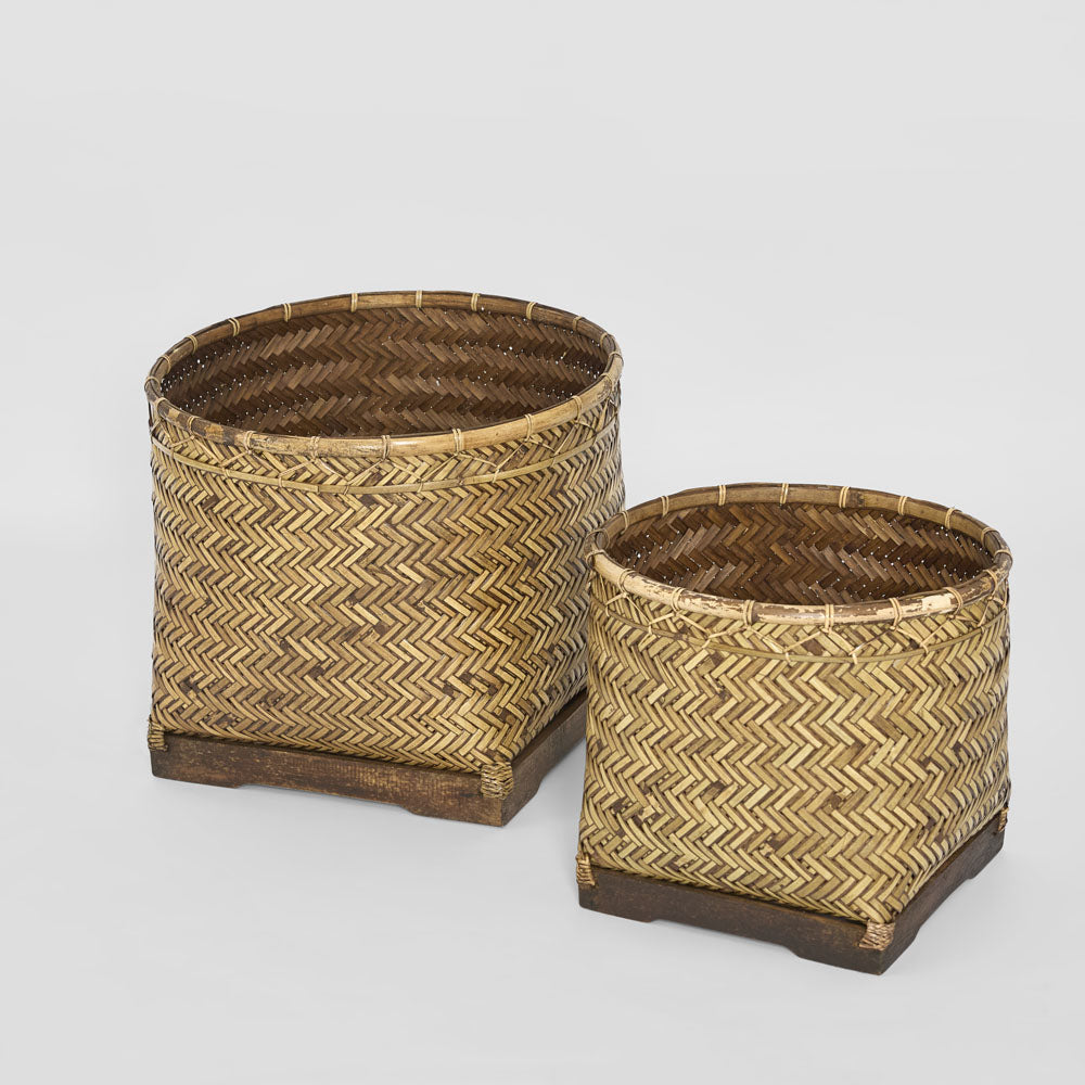 Lila Rattan Basket