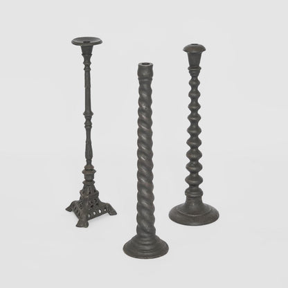 Ariel Cast Iron Candle Holder