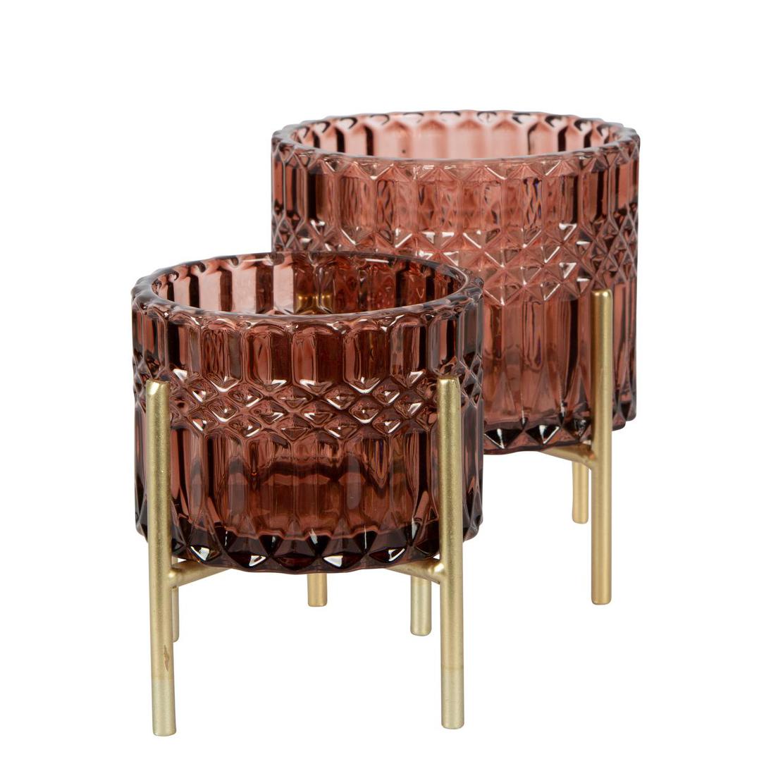 Demi Tealight Holder Small Mulberry 3 pcs