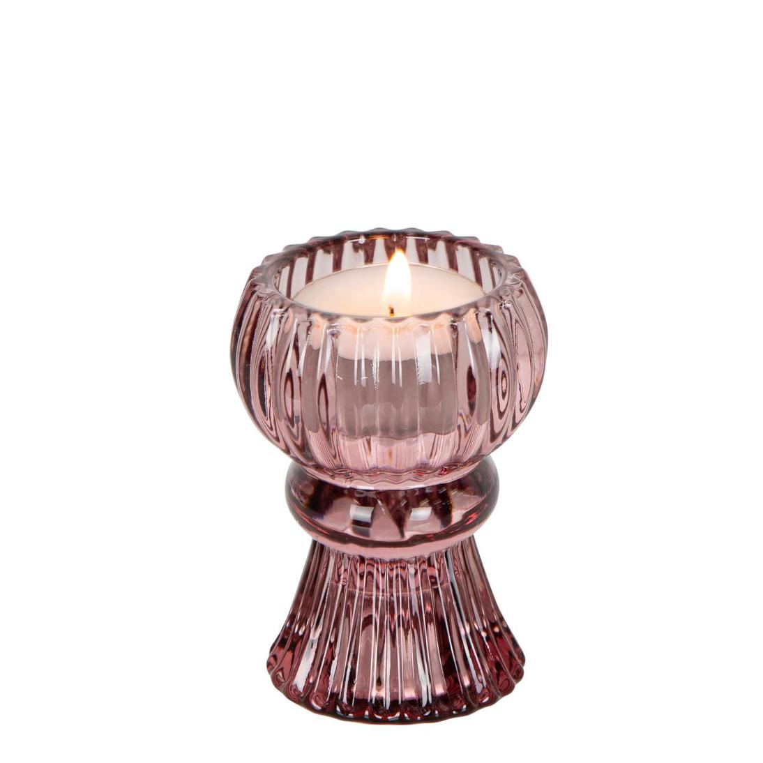 Salene Tealight & Candle Holder Pink 6 pcs