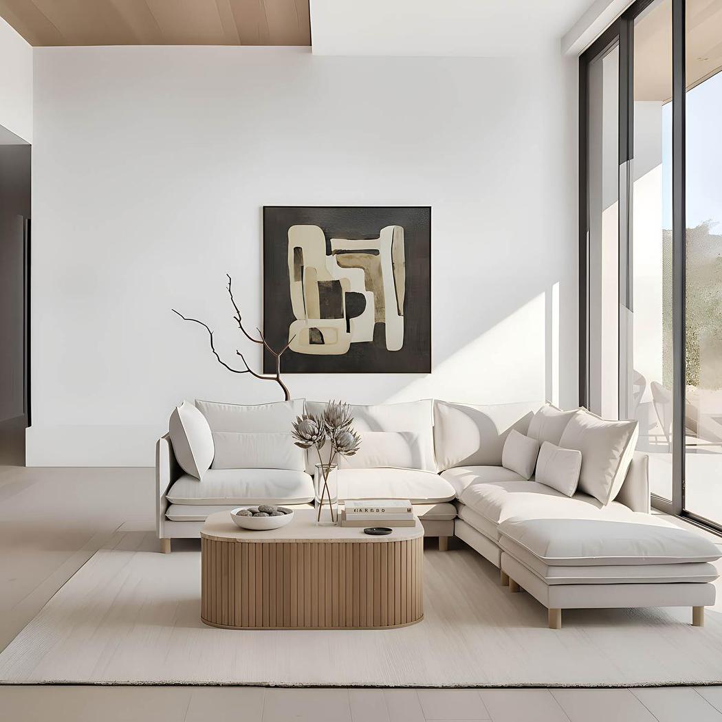 Travertine Oak Coffee Table