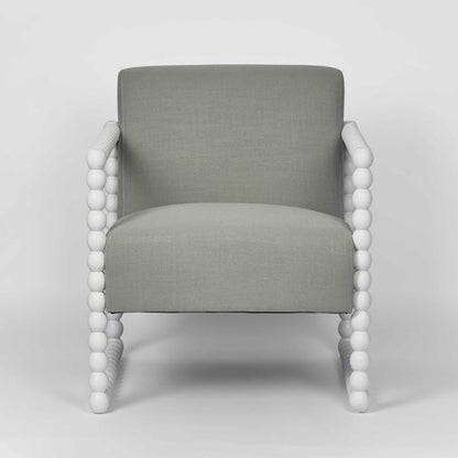 Bobbin Oak ArmChair White/Seafoam
