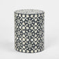 Adina Bone Inlay Side Table Grey/White