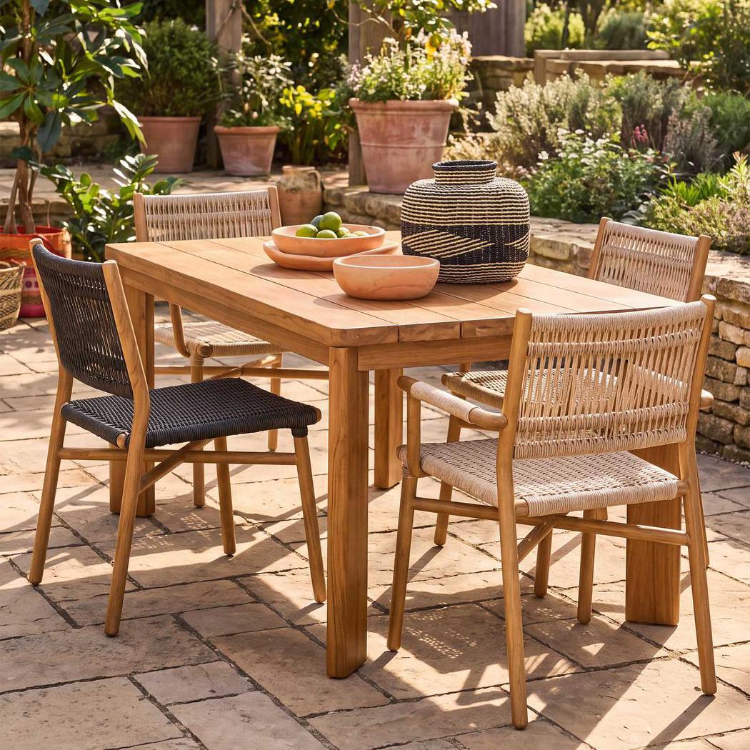 Wategos Teak Dining Chair Charcoal -Outdoor