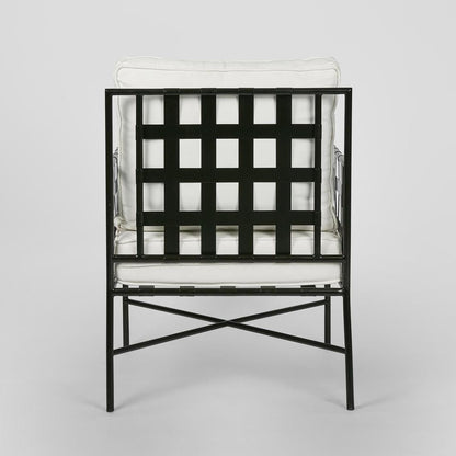 Sheffield Arm Chair Outdoor White Cushions