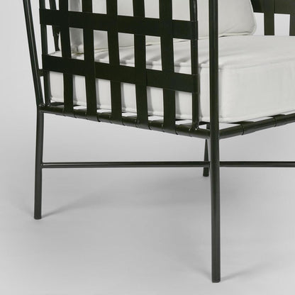 Sheffield Arm Chair Outdoor White Cushions