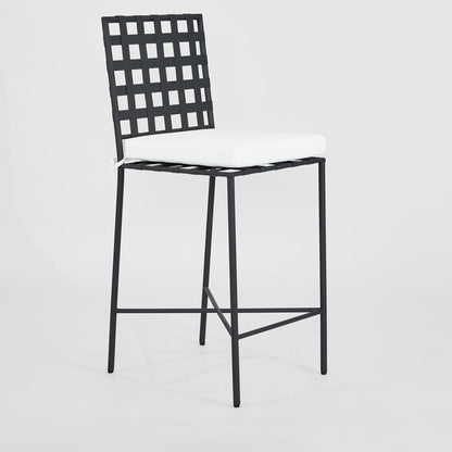 Sheffield Bar Stool Outdoor with White Cushion