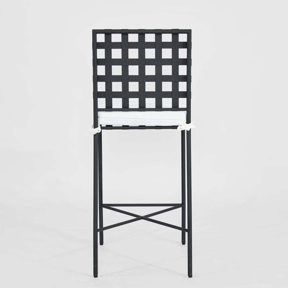 Sheffield Bar Stool Outdoor with White Cushion