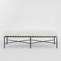 Sheffield Bench Outdoor with White Cushion