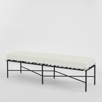 Sheffield Bench Outdoor with White Cushion