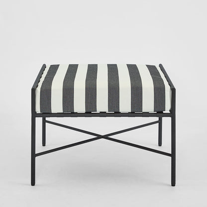 Sheffield Ottoman Outdoor B/W Stripe Cushion