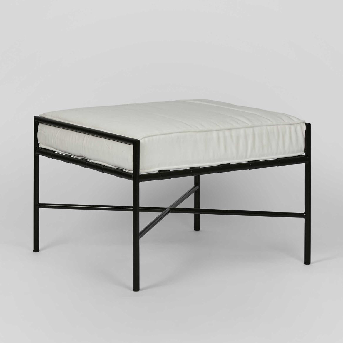 Sheffield Ottoman Outdoor White Cushion