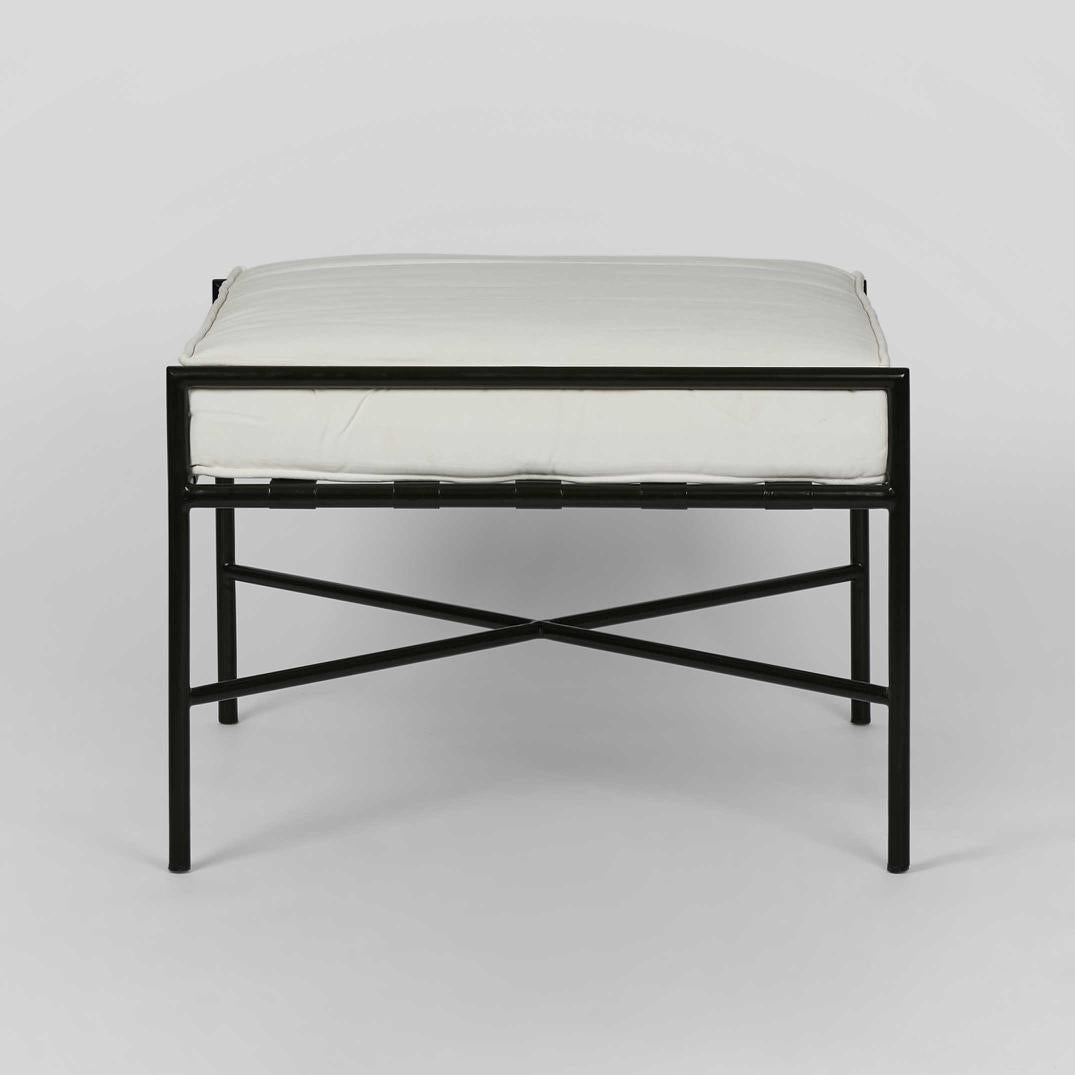 Sheffield Ottoman Outdoor White Cushion