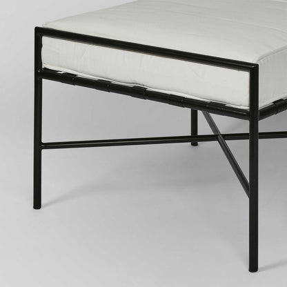 Sheffield Ottoman Outdoor White Cushion