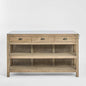 Denver Kitchen Island Natural & White