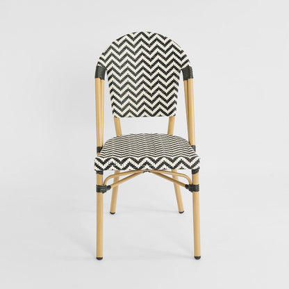 Cannes Outdoor Aluminium Chair Black & White