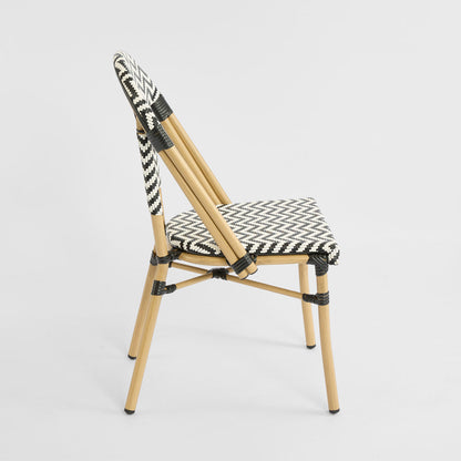 Cannes Outdoor Aluminium Chair Black & White