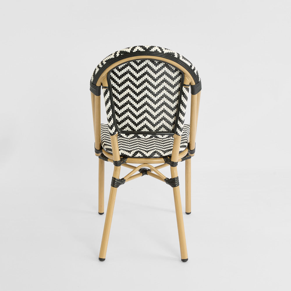 Cannes Outdoor Aluminium Chair Black & White