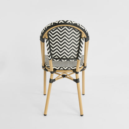 Cannes Outdoor Aluminium Chair Black & White